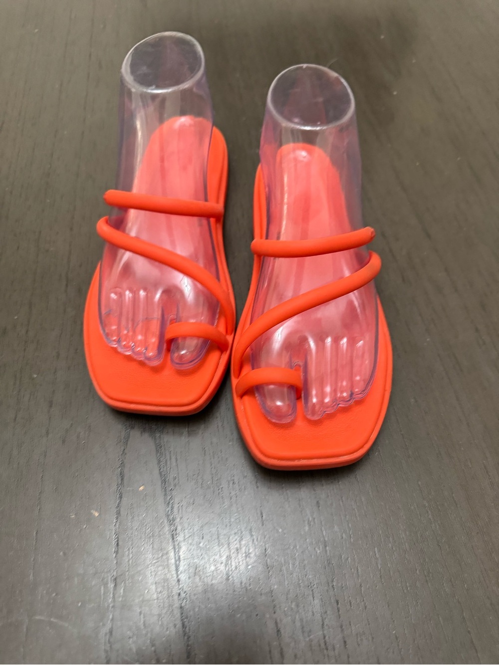 CROCS Women's Strappy Slide Sandals in Bright Orange - Picture 1 of 12